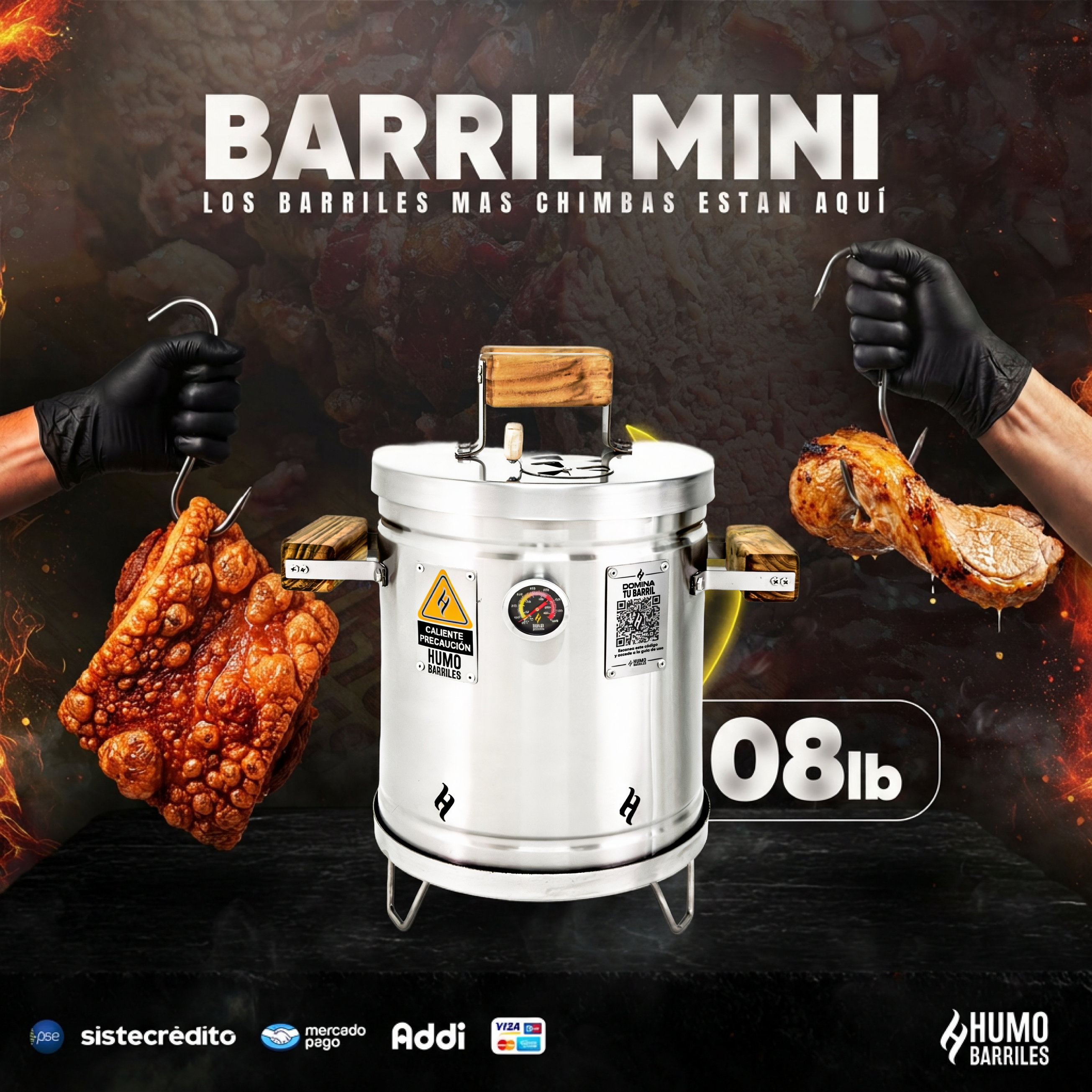 Barril 8LB Asador Mini