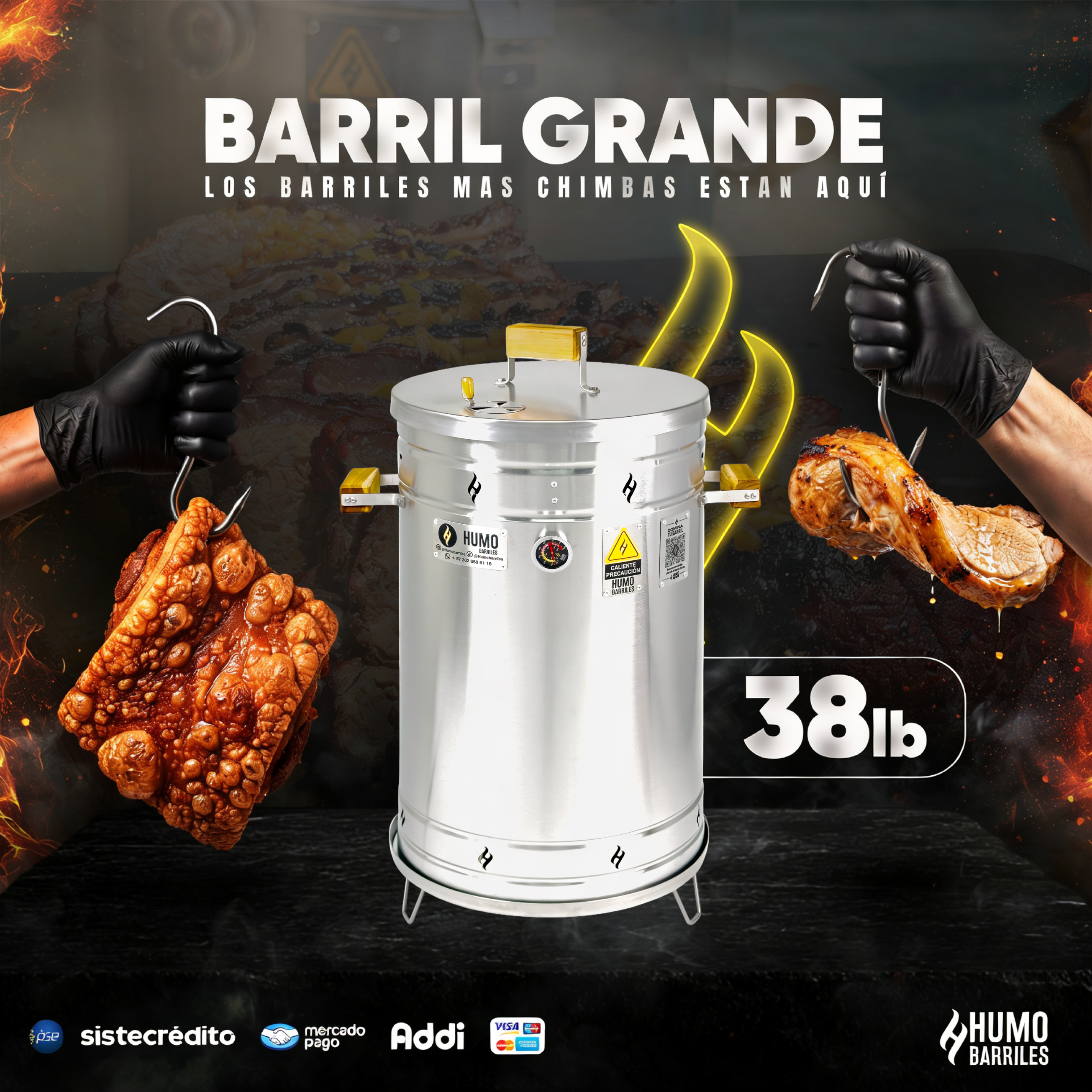 Barril 38LB Asador Grande