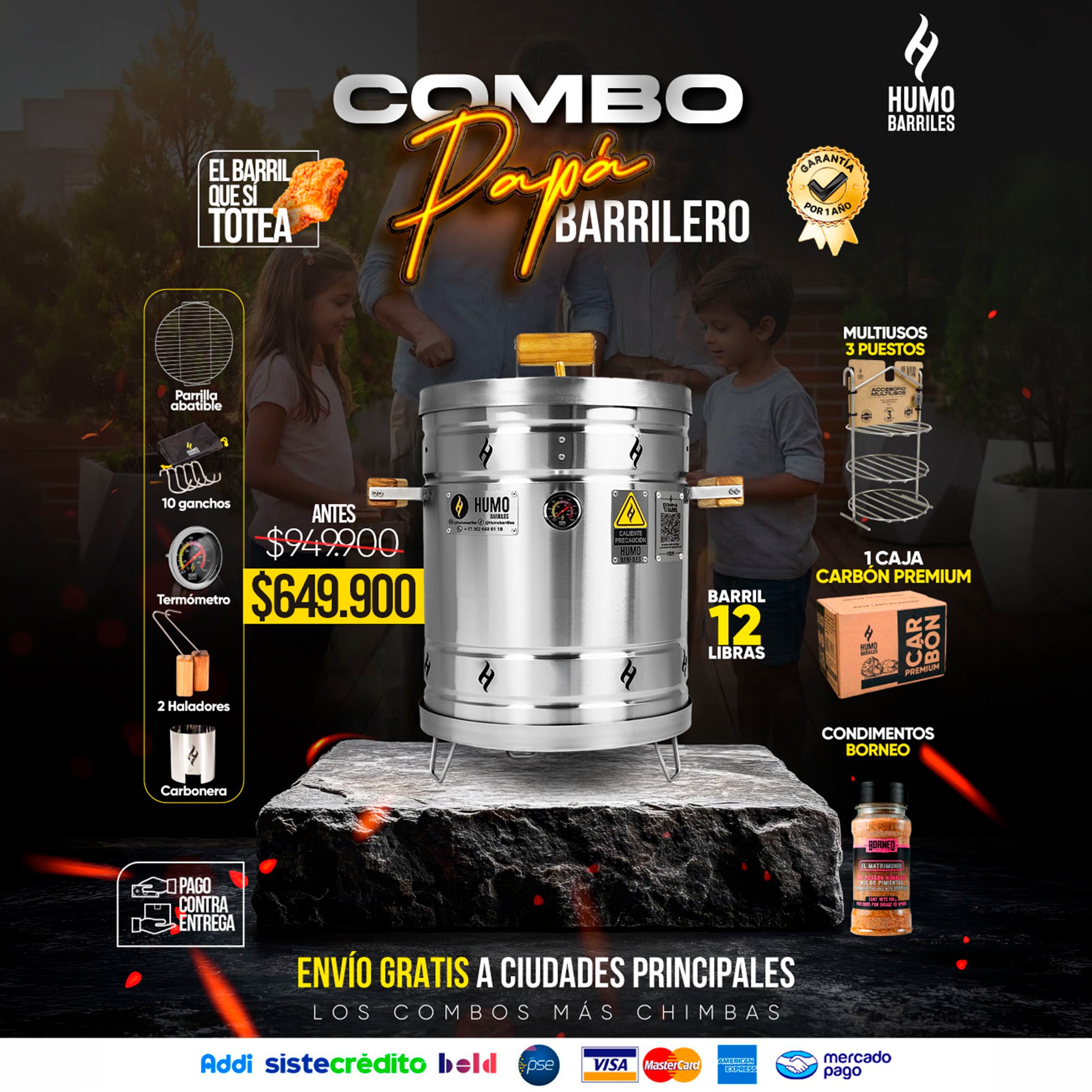 Combo Papá Barrilero 12 Lb