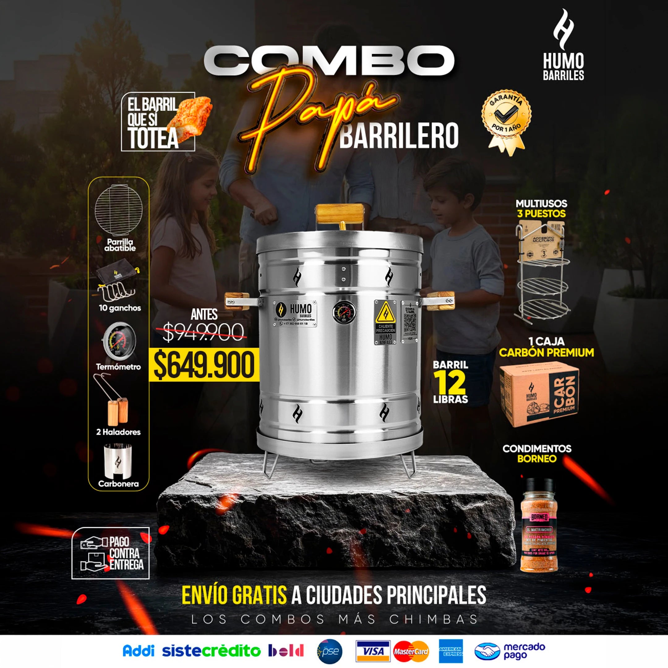 Combo Papá Barrilero 12 Lb