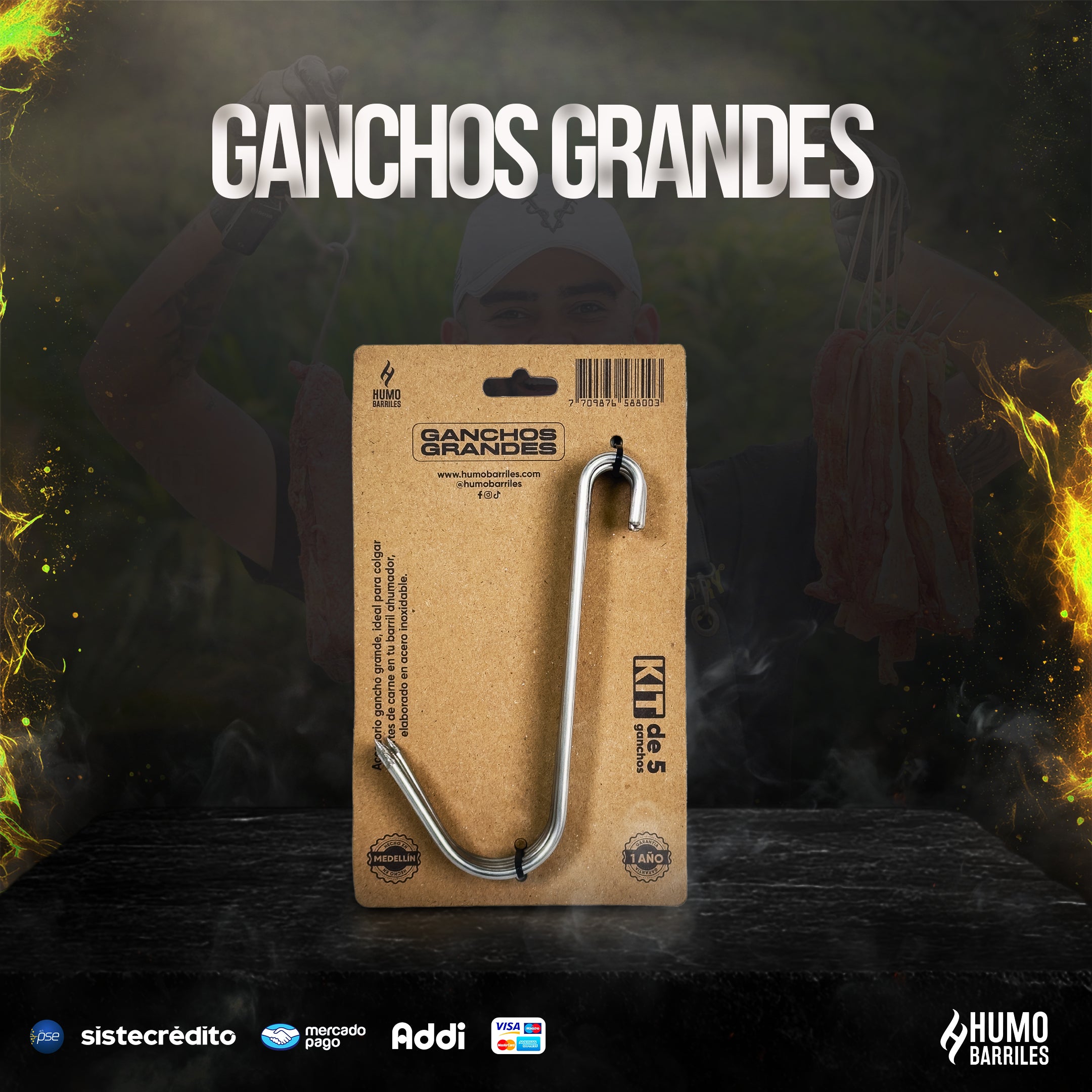 KIT de 5 Ganchos Grandes