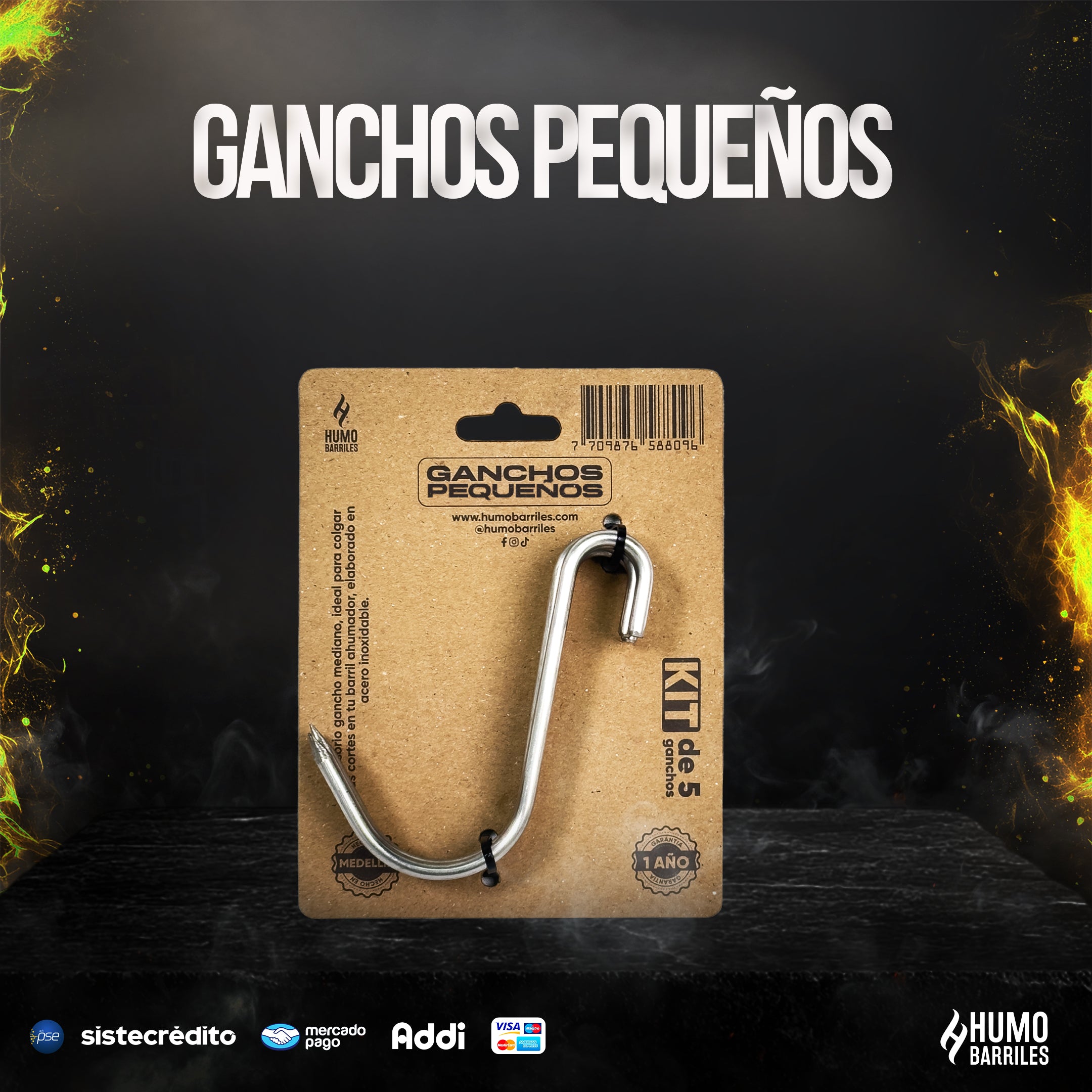KIT de 5 Ganchos Pequeños