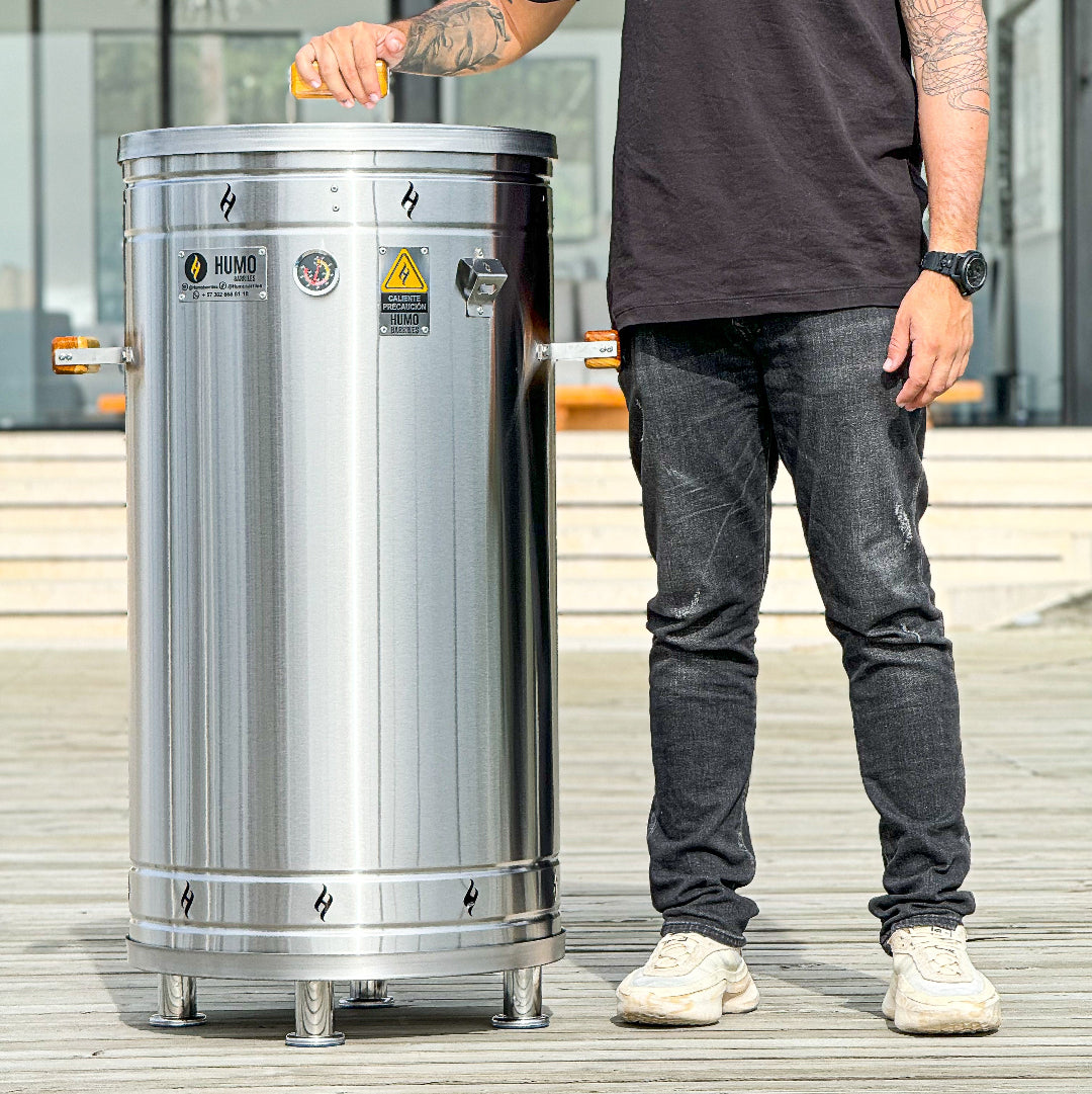 Fotografía del barril de 60 libras comparativa de la altura