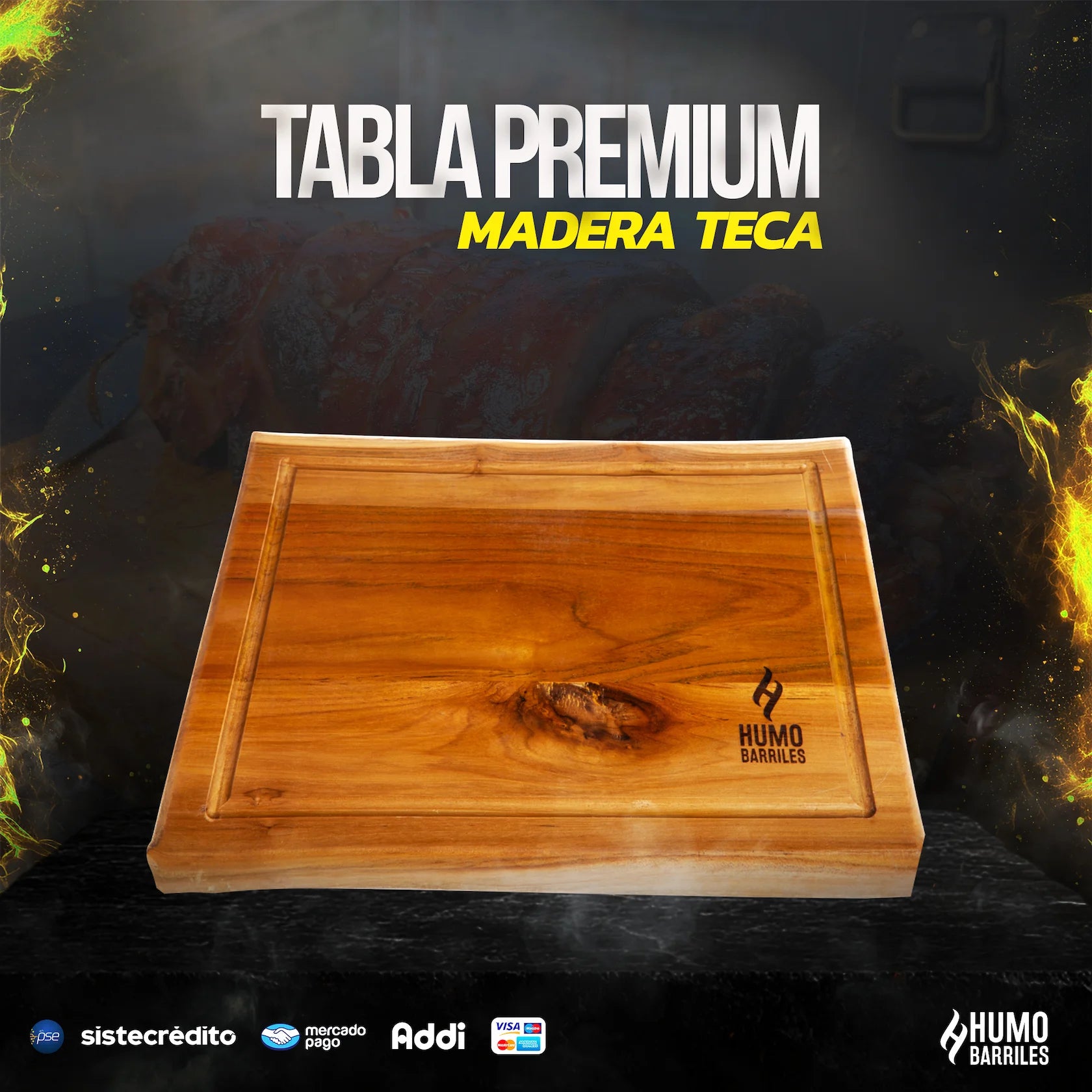 Tabla para Cortar Premium en Madera Teca