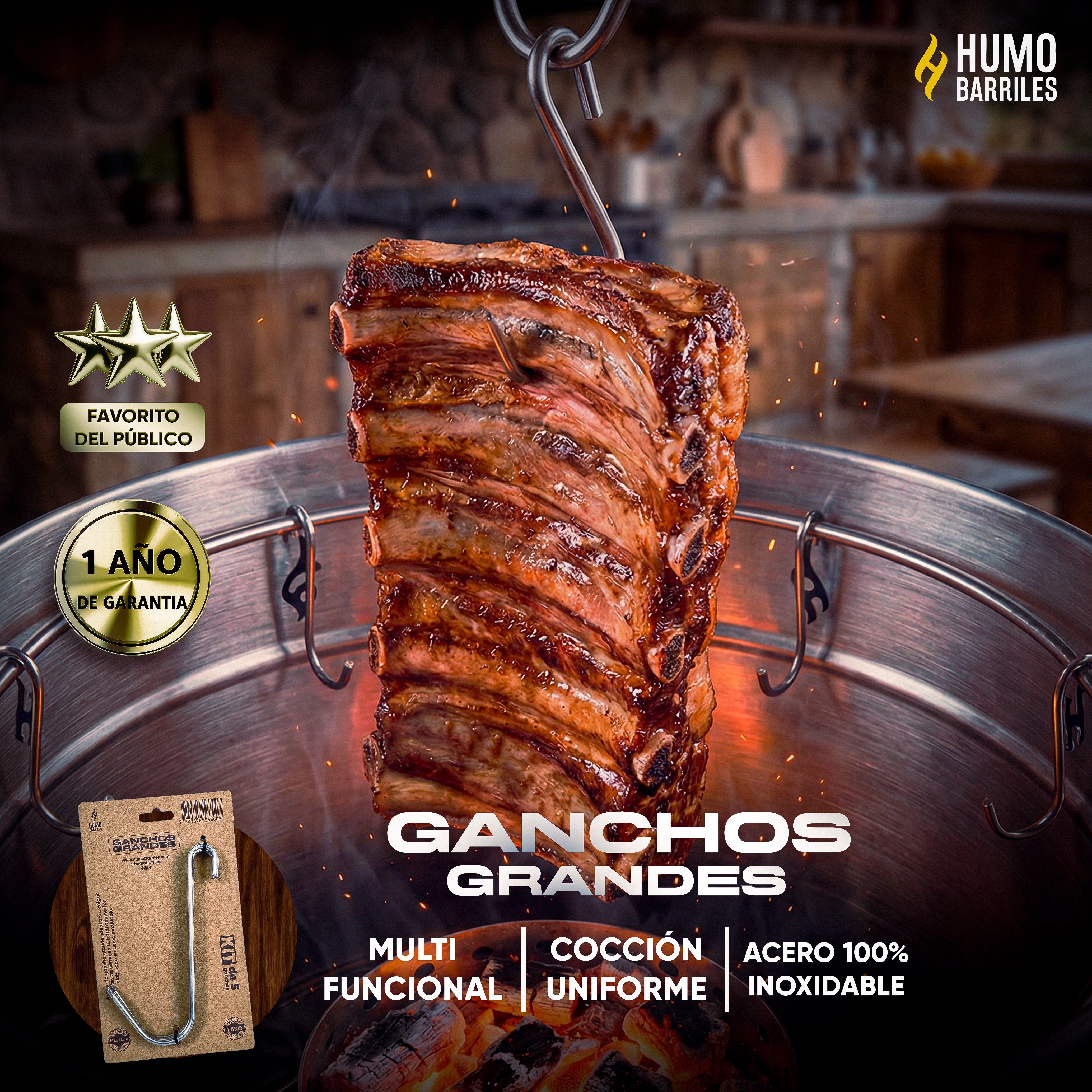 KIT de 5 Ganchos Grandes