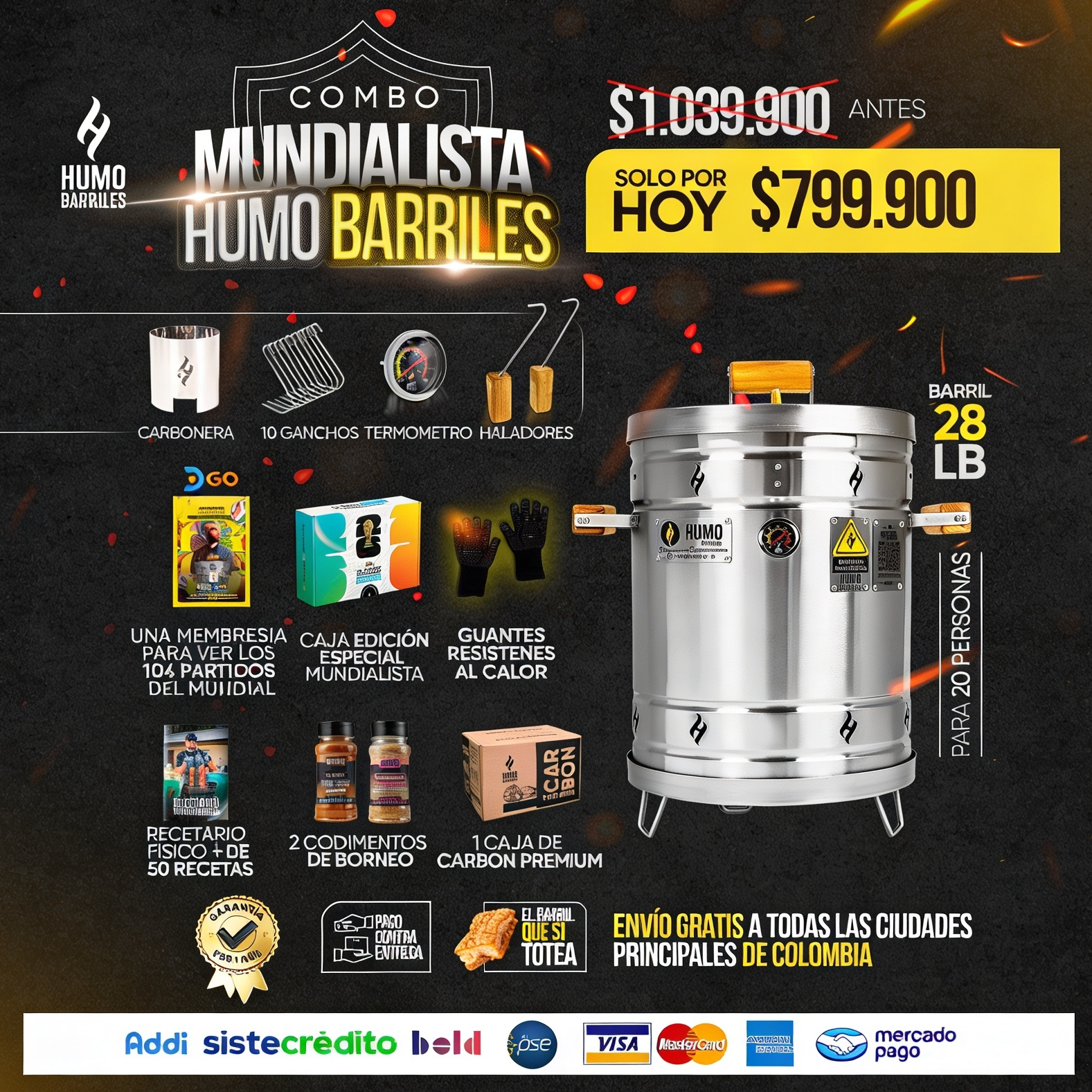 Combo Mundialista 28 Lb + DirecTV Go