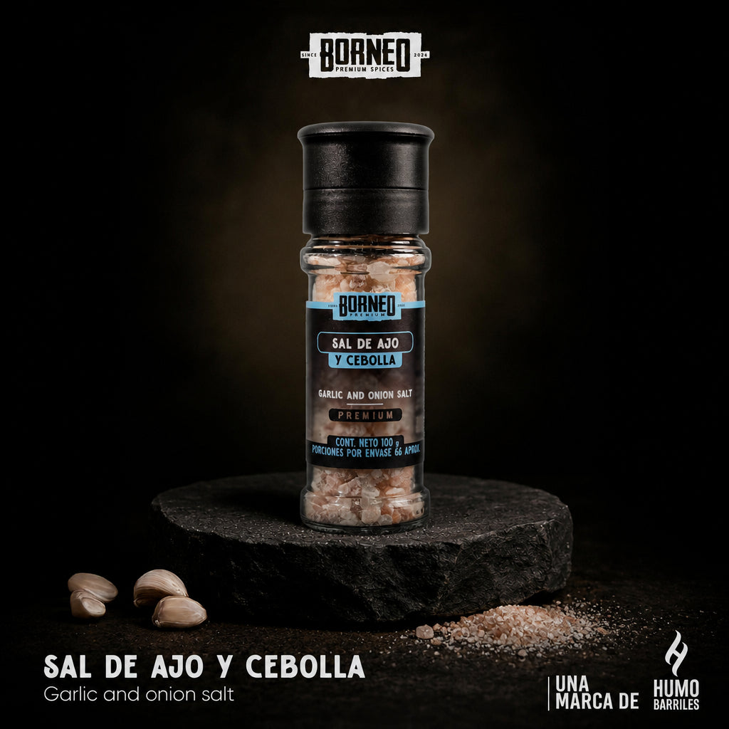 CONDIMENTO SAL ROSADA DEL HIMALAYA, AJO Y CEBOLLA 100 GR.