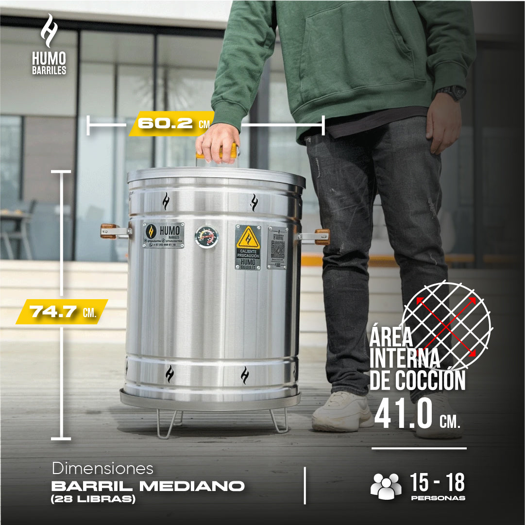 Barril 28LB Asador Mediano