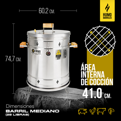 Barril 28LB Asador Mediano