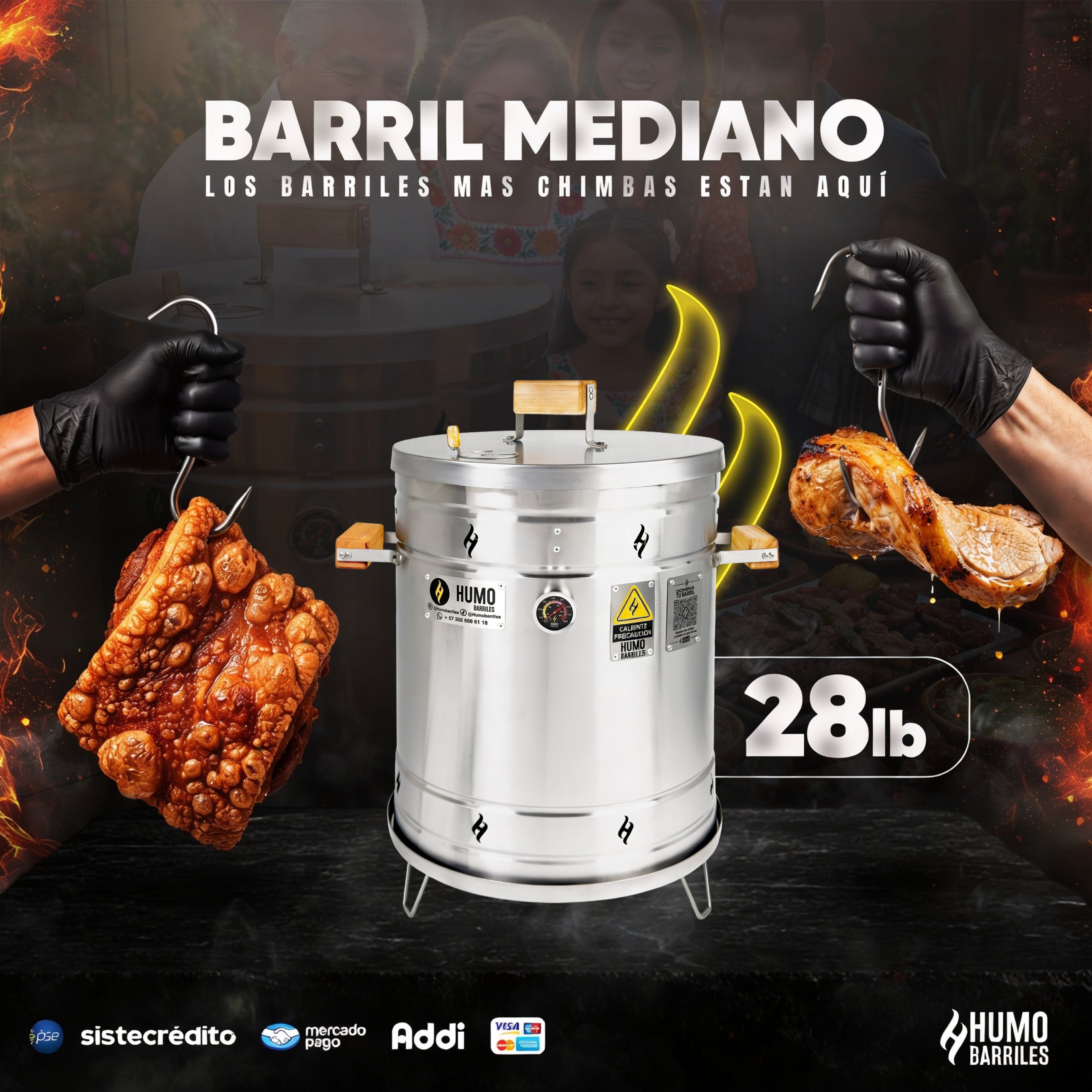 Barril 28LB Asador Mediano