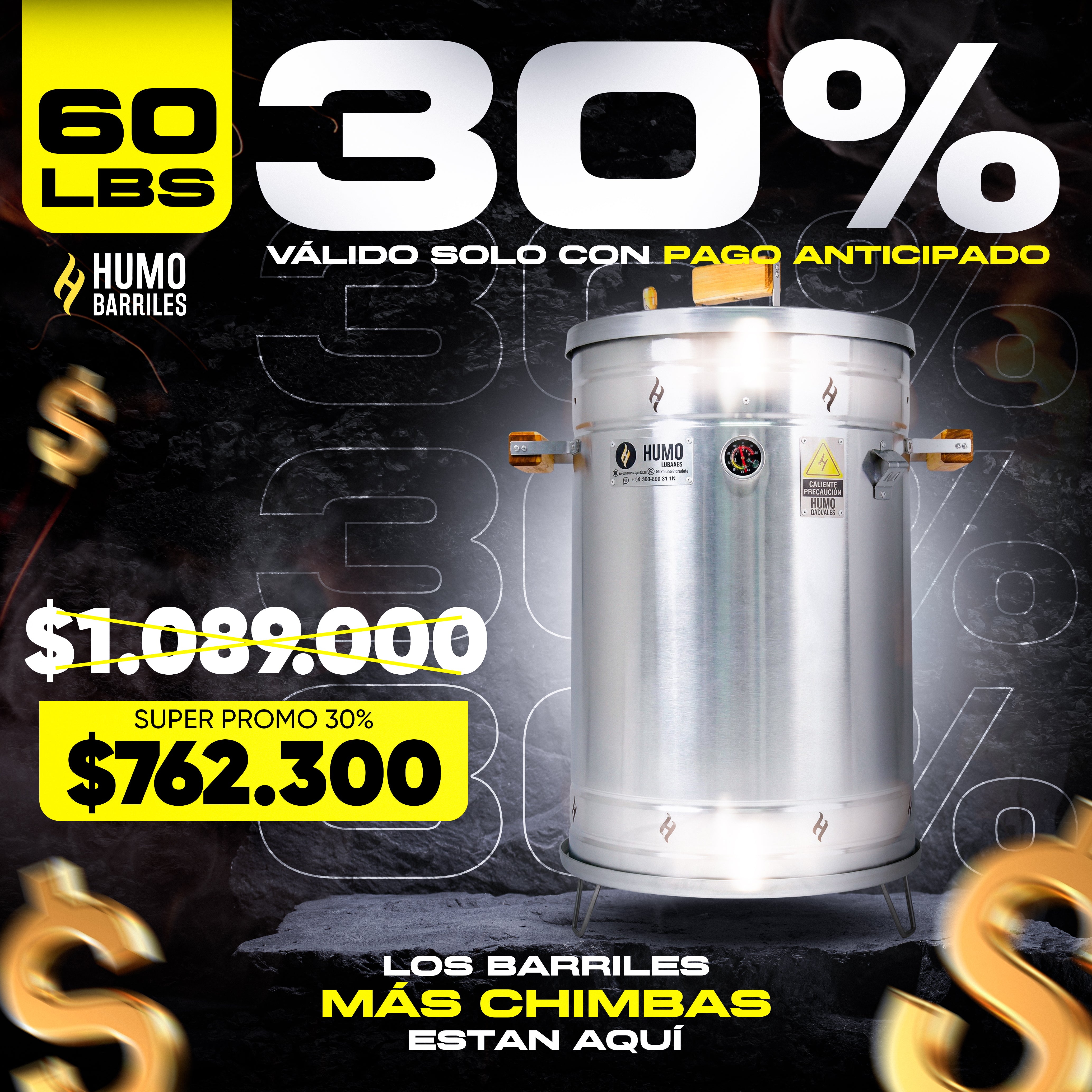 30% OFF Barril Jumbo de 60LB