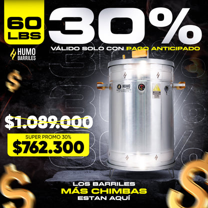 30% OFF Barril Jumbo de 60LB