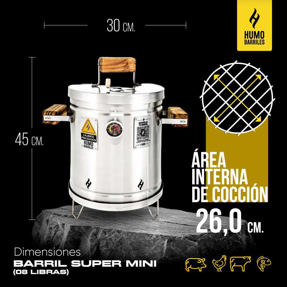 Barril 8LB Asador Mini