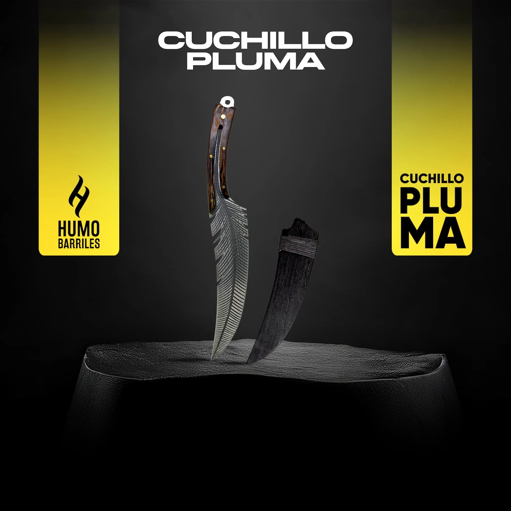 Cuchillo Pluma de Humo Barriles