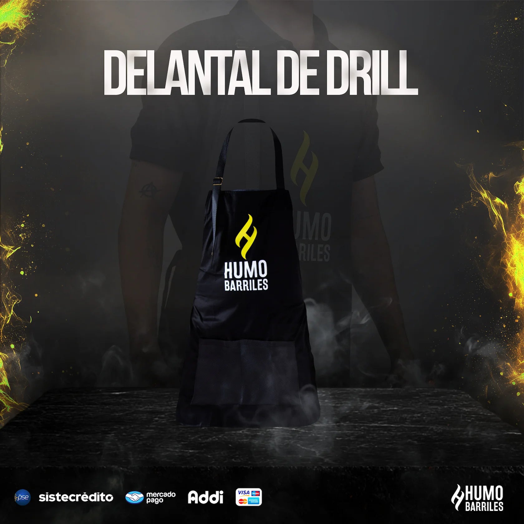 Delantal de Drill de Humo Barriles