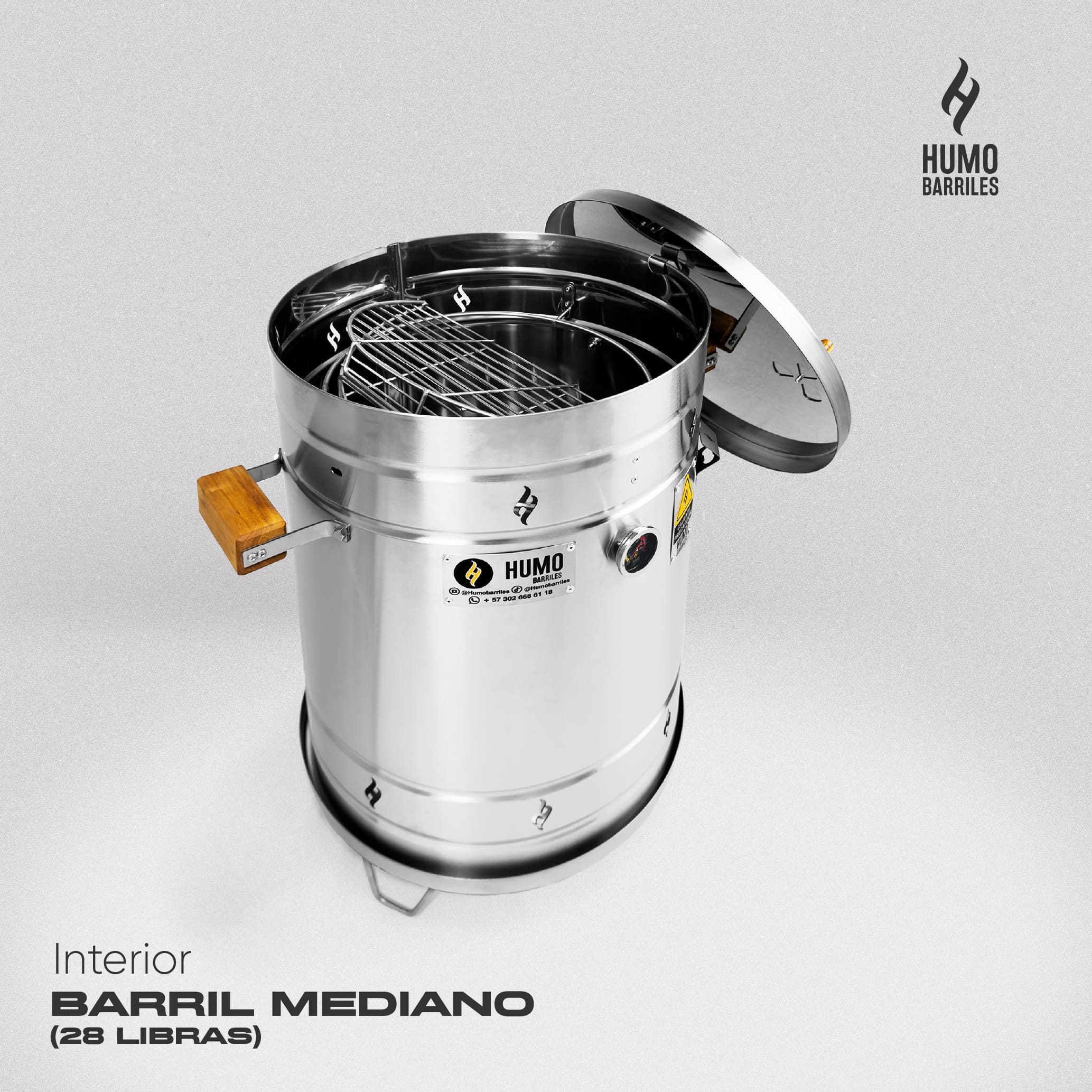 Combo Barril Asador 28 Lb para Papá