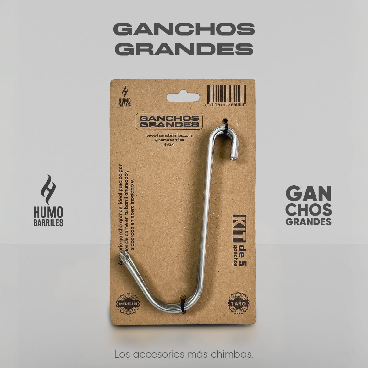 KIT DE 5 GANCHOS GRANDES