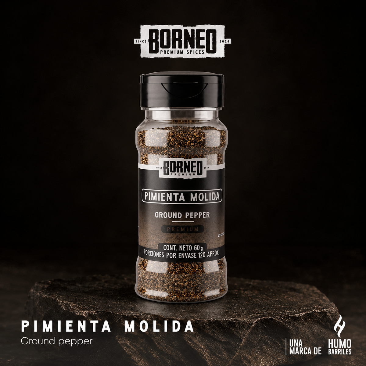 CONDIMENTO PIMIENTA MOLIDA PEQUEÑA 60 GR.