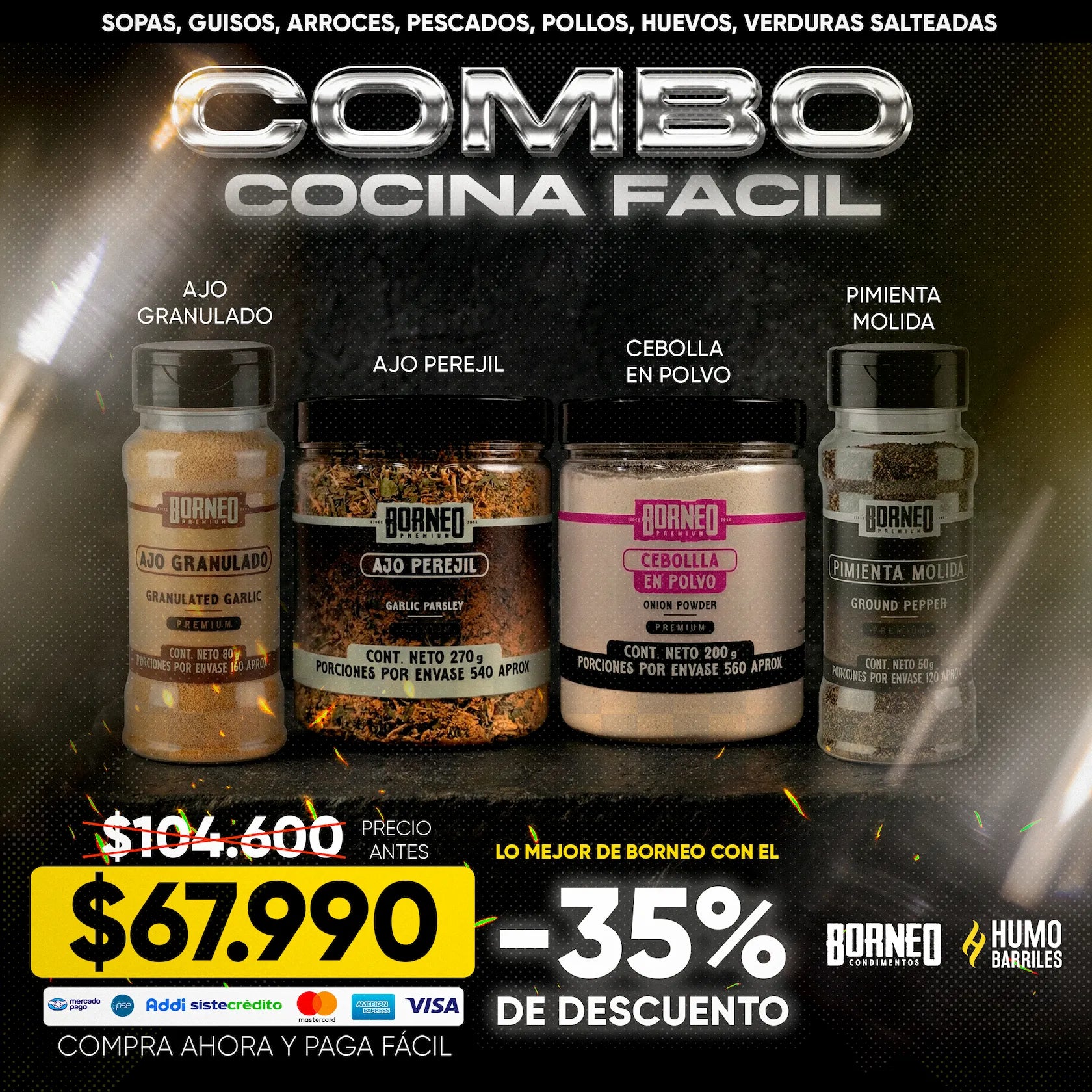 Combo Condimentos COCINA FACÍL Grande