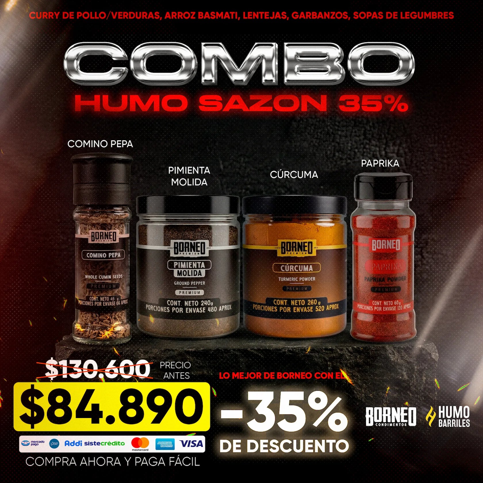 Combo Condimentos HUMO SAZÓN Grande
