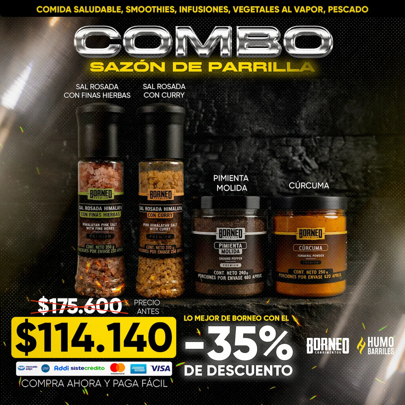 Combo Condimentos SAZÓN DE PARRILLA Grande