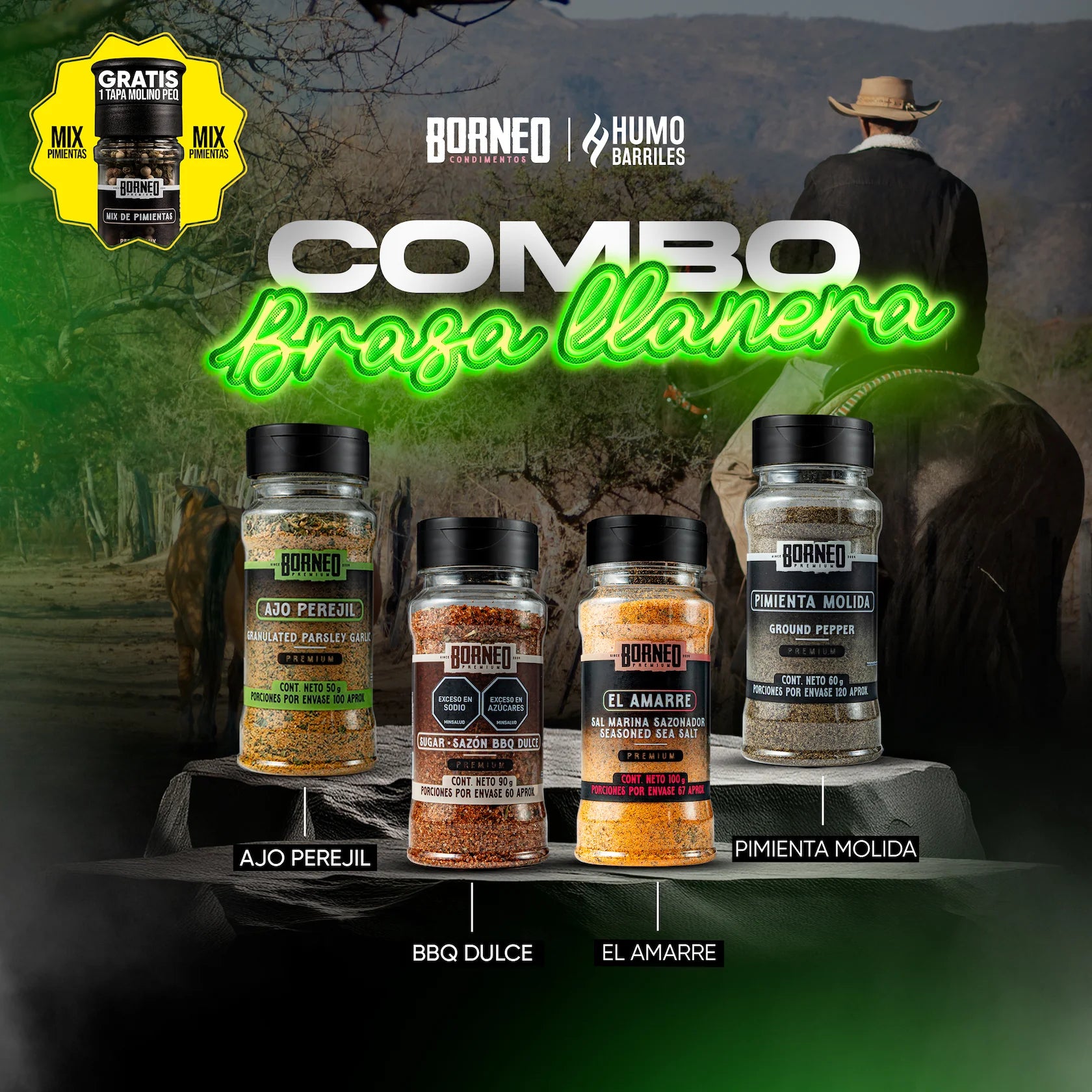 Combo Condimentos Brasa Llanera Pequeño