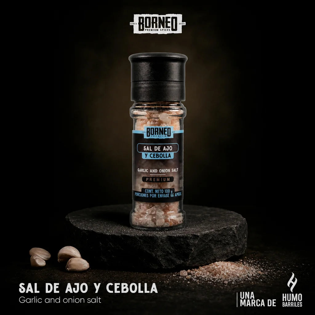 CONDIMENTO SAL ROSADA DEL HIMALAYA, AJO Y CEBOLLA 100 GR.