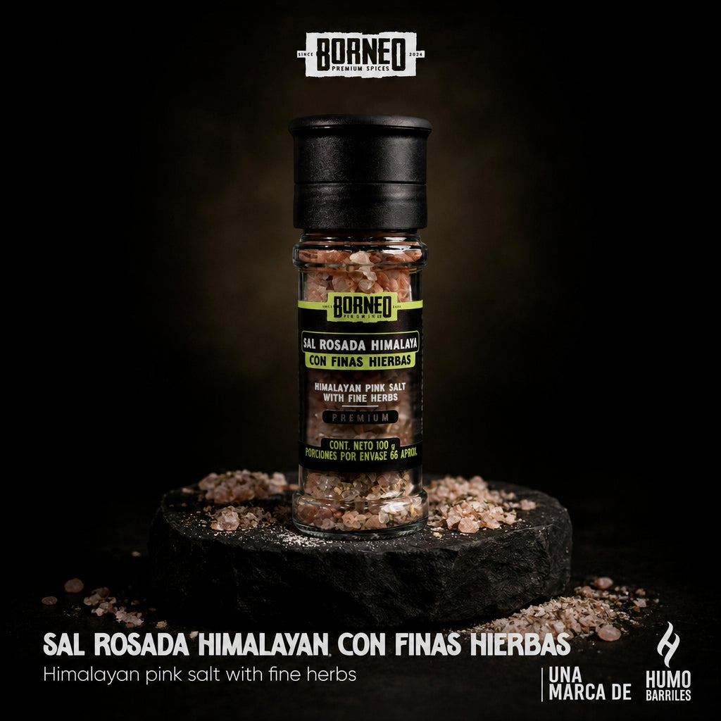 CONDIMENTO SAL ROSADA DEL HIMALAYA Y FINAS HIERBAS PEQUEÑO 100 GR.