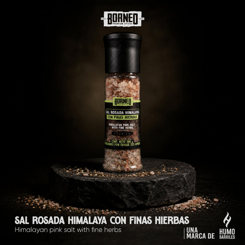 CONDIMENTO SAL ROSADA DEL HIMALAYA Y FINAS HIERBAS 380 GR.