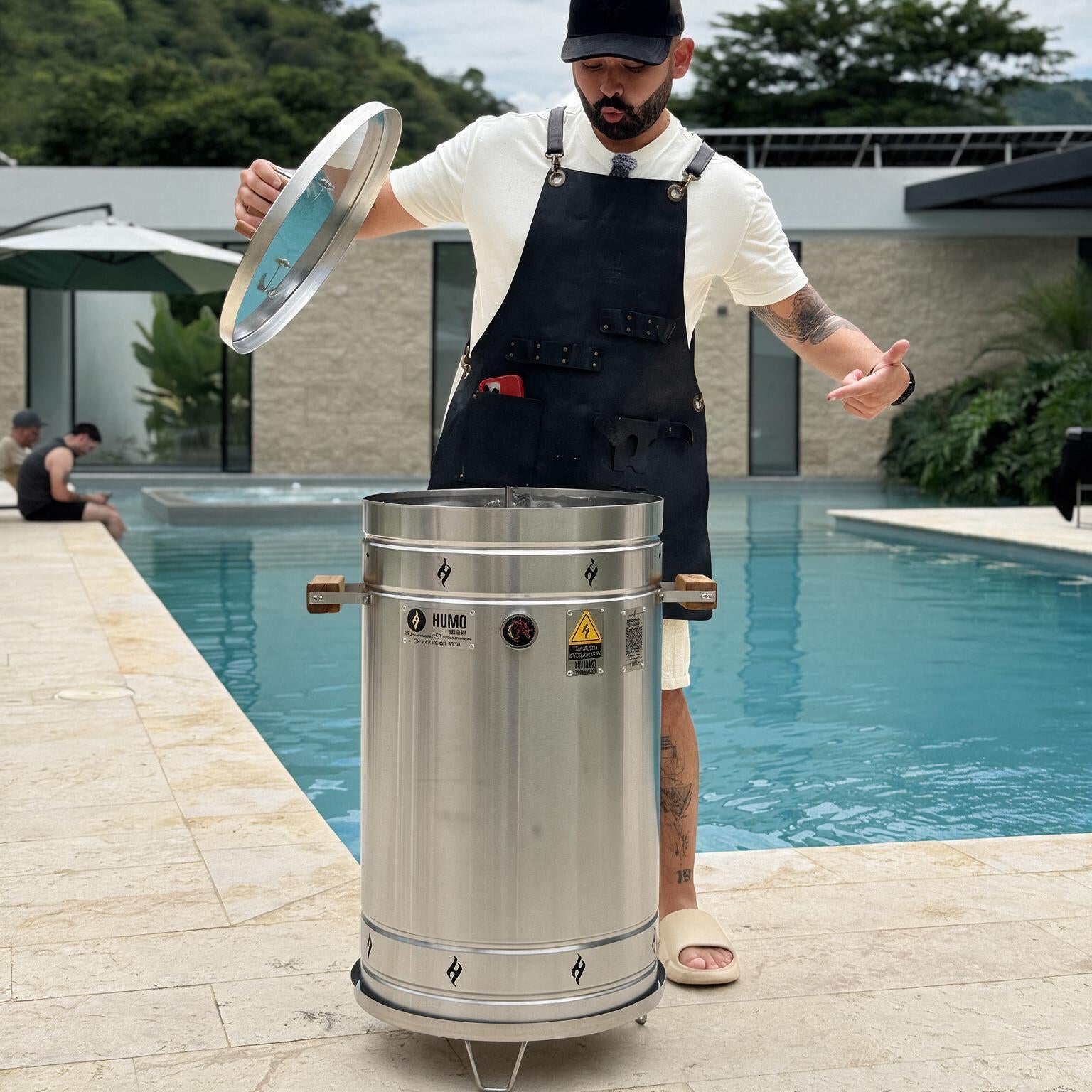 Barril 38LB Asador/Ahumador Grande para 50 a 65 Personas