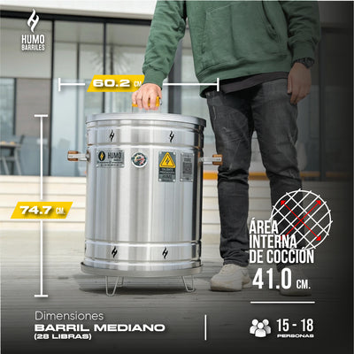 Barril 28LB Asador Mediano