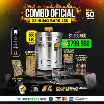 Combo 28Lbs Oficial Humo Barriles