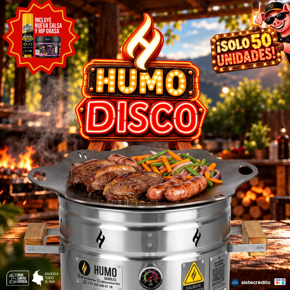 LANZAMIENTO | COMBO Humo Disco Asador Para Barril + RIP Grasa y La Nueva Humo Salsa Gratis