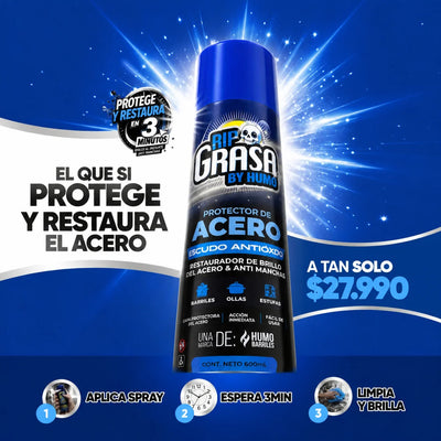 RIP Grasa, el limpiador que protege y restaura el acero, a $27.990