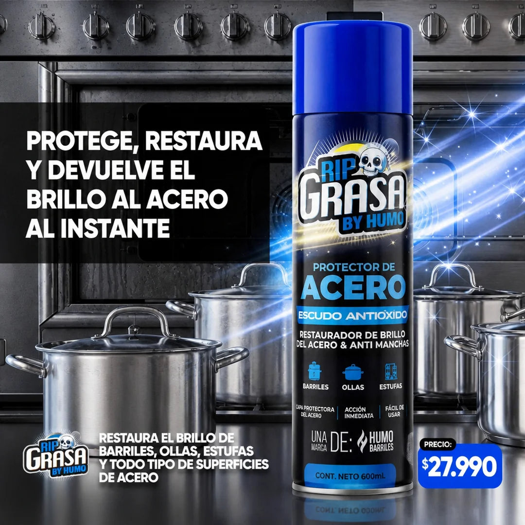 RIP Grasa protege, restaura y da brillo al acero al instante